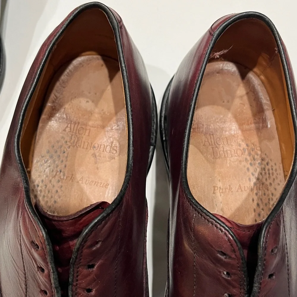 Allen Edmonds Brown Leather Park Avenue Cap Toe‎ Oxfords Sz. 10.5